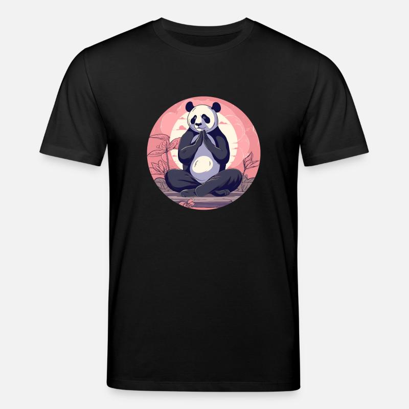 Ein Zen-Panda - Stanley/Stella Unisex Bio-T-Shirt CREATOR  - Schwarz