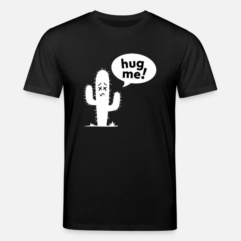 Fais-moi un câlin! - Cactus drôle - T-shirt bio CREATOR Stanley/Stella Unisexe - noir