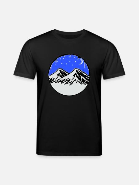 Starry sky mountains - Stanley/Stella CREATOR Unisex Organic T-Shirt - black