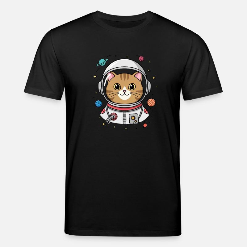 Astronaut Katze - Stanley/Stella Unisex Bio-T-Shirt CREATOR  - Schwarz