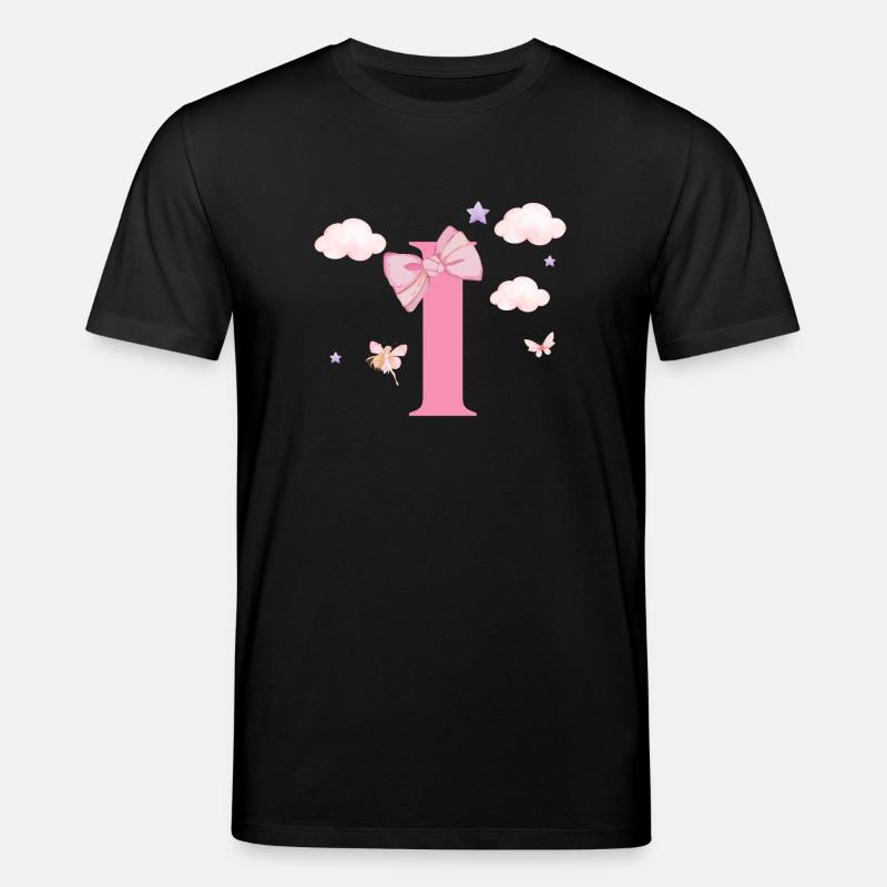 Lettre i rose nuages - T-shirt bio CREATOR Stanley/Stella Unisexe - noir