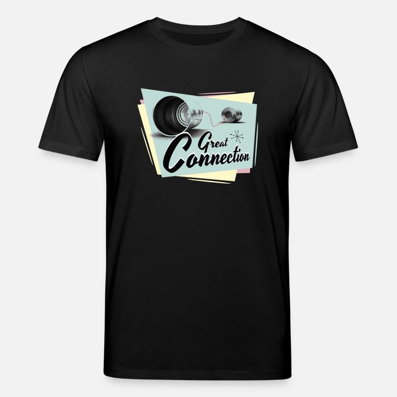 Fifties Great connection Telefon - Stanley/Stella Unisex Bio-T-Shirt CREATOR  - Schwarz