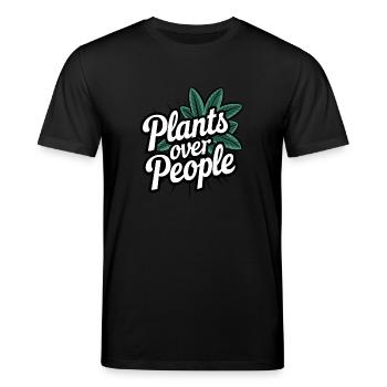 Les plantes plutôt que les gens - T-shirt bio CREATOR Stanley/Stella Unisexe - noir - Devant - Alina (178cm) & Michal (187cm)