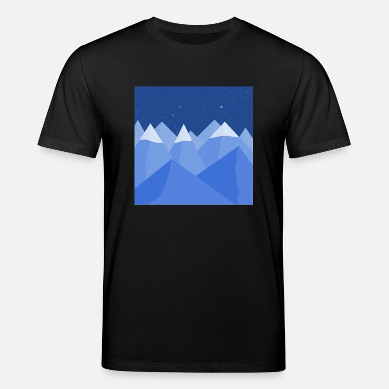 Blaue Landschaft - Stanley/Stella Unisex Bio-T-Shirt CREATOR  - Schwarz