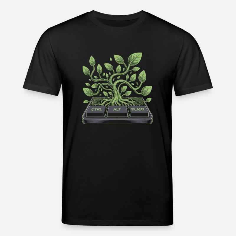 ctrl alt plant garden design - Stanley/Stella CREATOR Unisex Organic T-Shirt - black