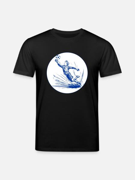 Goalkeeper (blue and white) - Stanley/Stella CREATOR Unisex Organic T-Shirt - black