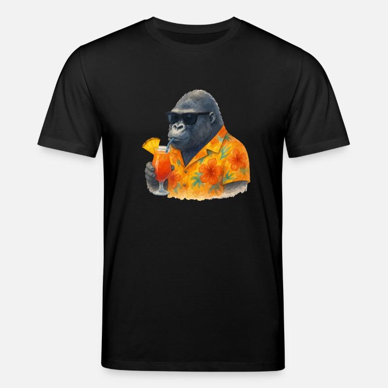 gorilla hawaii comic - Stanley/Stella Unisex Bio-T-Shirt CREATOR  - Schwarz