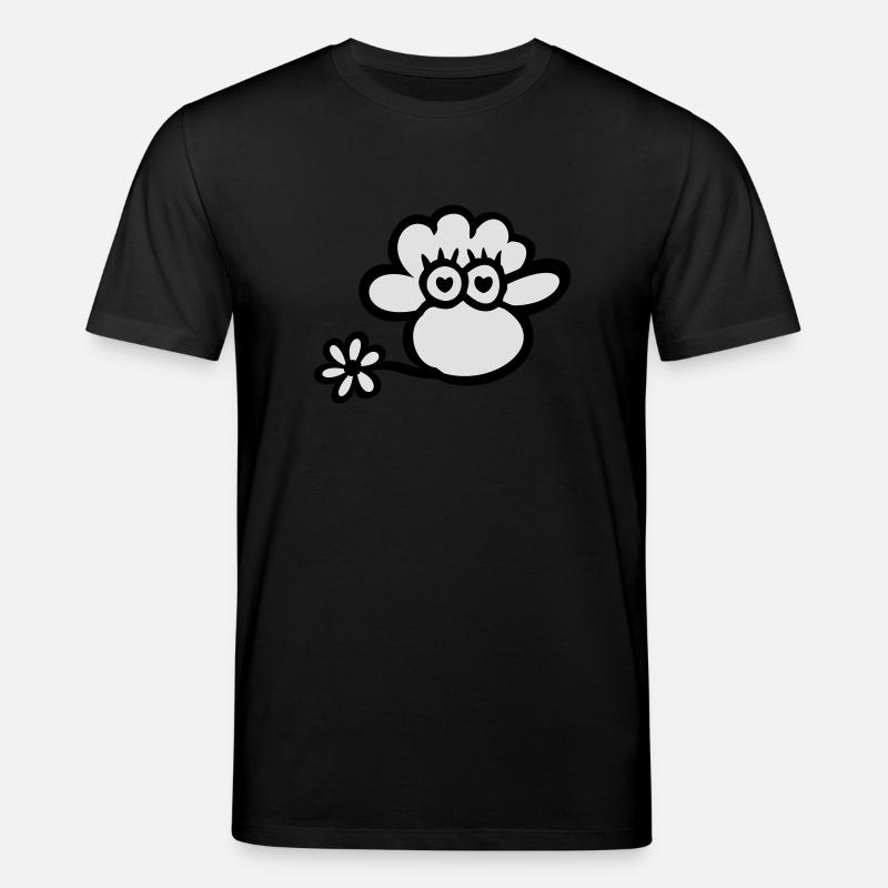 Verliebtes Schaf Kopf 2farbig - Stanley/Stella Unisex Bio-T-Shirt CREATOR  - Schwarz