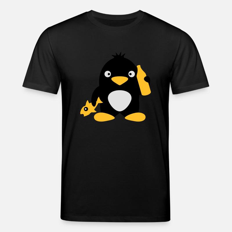 Fish And Beer Penguin - T-shirt bio CREATOR Stanley/Stella Unisexe - noir