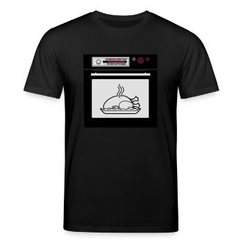 Braten in der Röhre (Schwangerschaft) - Stanley/Stella Unisex Bio-T-Shirt CREATOR  - Schwarz - Vorne - Alina (178cm) & Michal (187cm)