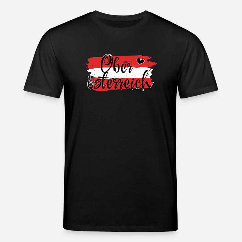 Flag Austria Upper Austria - Stanley/Stella CREATOR Unisex Organic T-Shirt - black