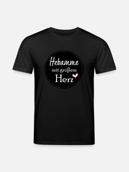 Hebamme mit großem Herz - Stanley/Stella Unisex Bio-T-Shirt CREATOR  - Schwarz