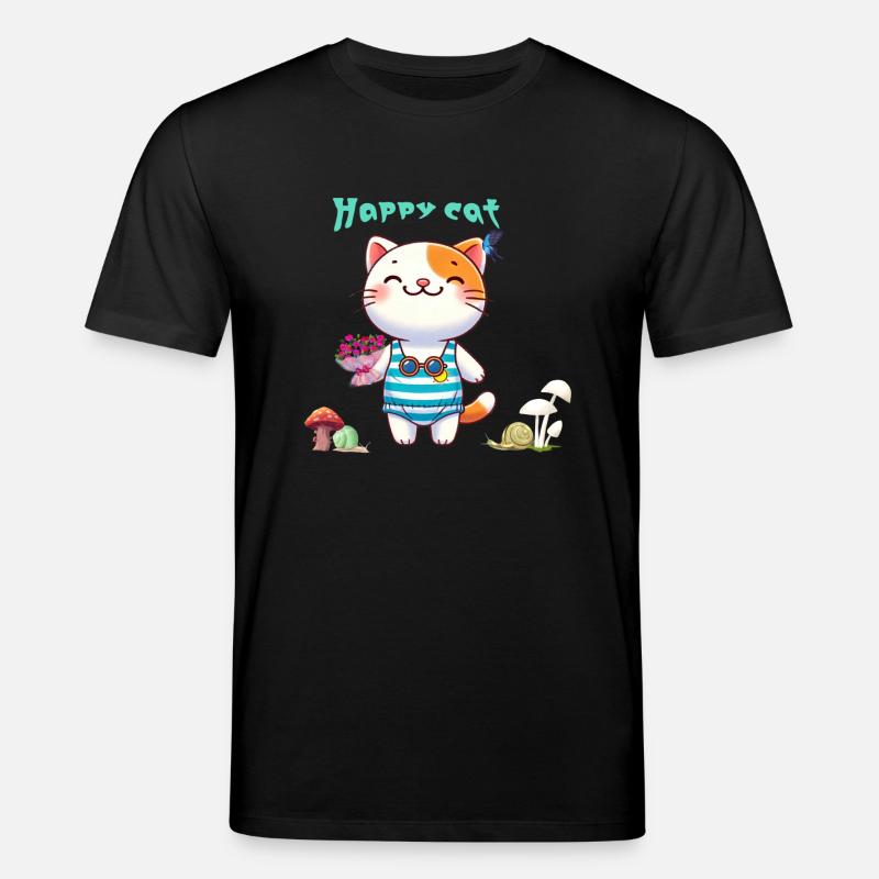 Cute cat - Stanley/Stella Unisex Bio-T-Shirt CREATOR  - Schwarz