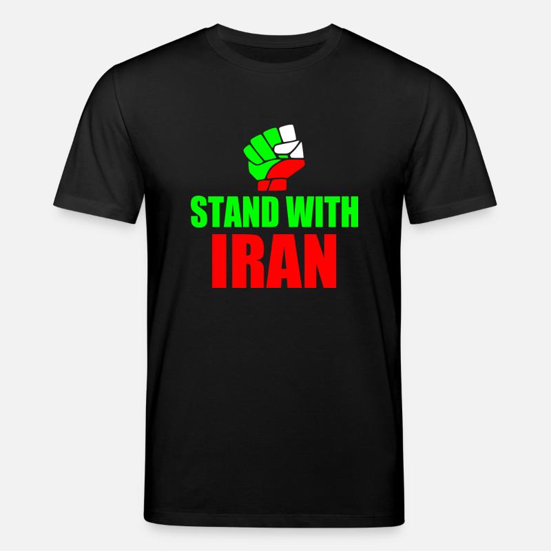 Stand with iran - Stanley/Stella Unisex Bio-T-Shirt CREATOR  - Schwarz