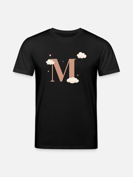 Letter m clouds stars - Stanley/Stella CREATOR Unisex Organic T-Shirt - black