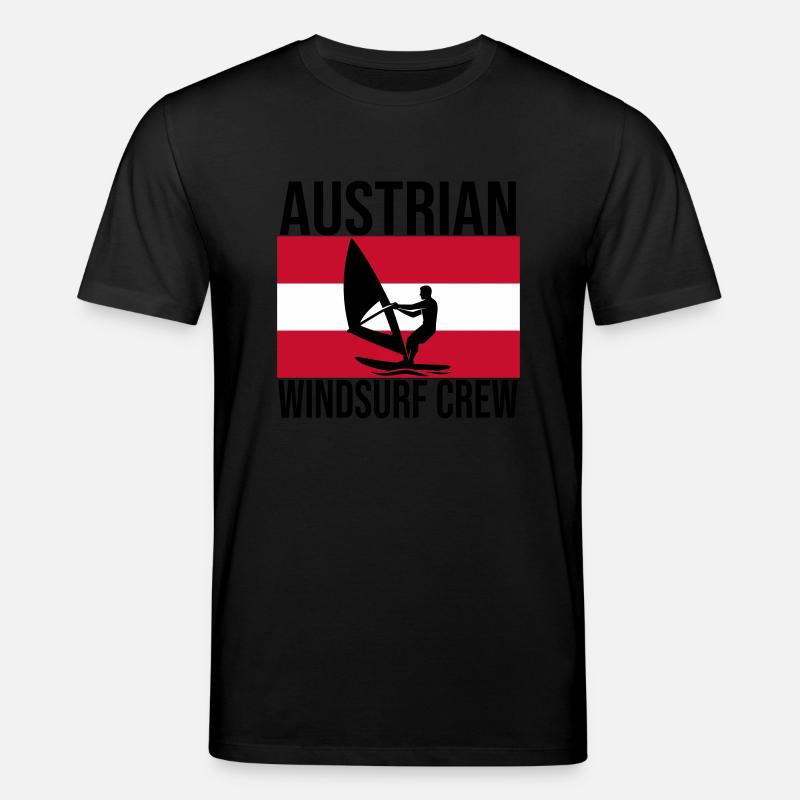 Austrian Windsurf Crew Shirt - Stanley/Stella Unisex Bio-T-Shirt CREATOR - Schwarz