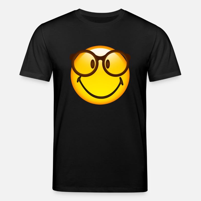 Smiley Glossy Nerd - T-shirt bio CREATOR Stanley/Stella Unisexe - noir