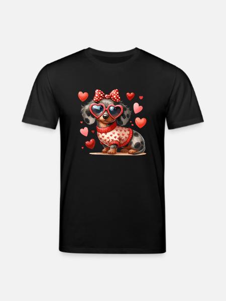 Bassotto Bassotto Love Dog Amante dei cani a quattro zampe - Maglietta ecologica unisex CREATOR di Stanley/Stella - nero