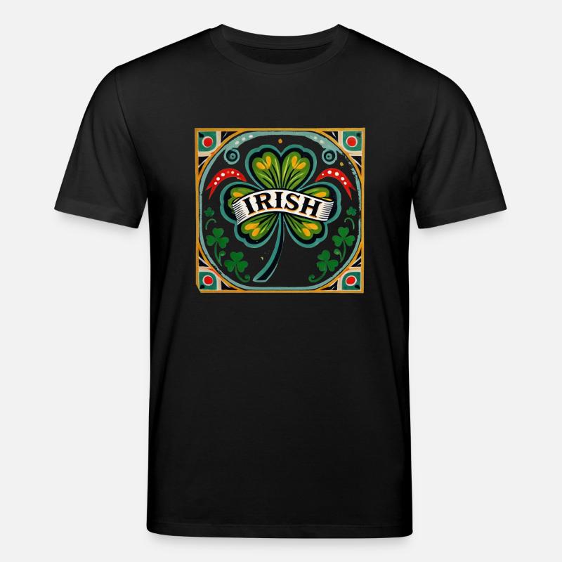 Retro-Irisch - Stanley/Stella Unisex Bio-T-Shirt CREATOR  - Schwarz