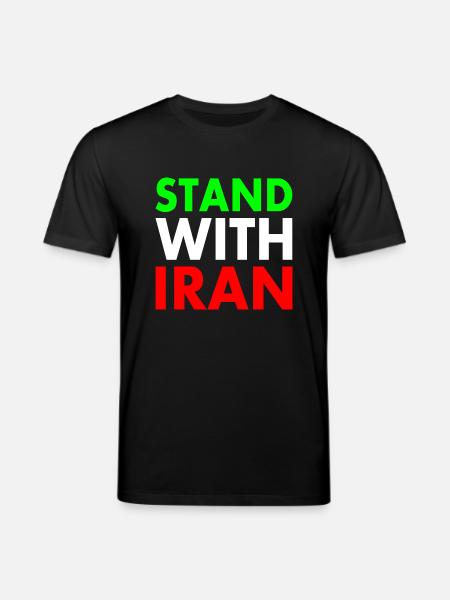Stand with iran - Stanley/Stella Unisex Bio-T-Shirt CREATOR  - Schwarz
