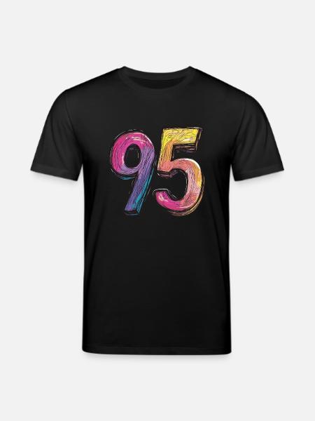 95 Number Comic - Stanley/Stella CREATOR Unisex Organic T-Shirt - black