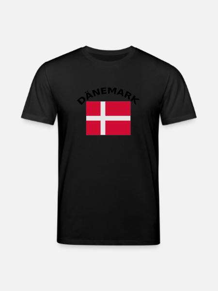 Danemark, Danemark, drapeau, drapeau - T-shirt bio CREATOR Stanley/Stella Unisexe - noir