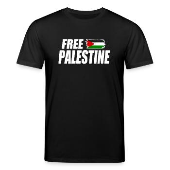 Free palestine - Stanley/Stella Unisex Bio-T-Shirt CREATOR  - Schwarz - Vorne - Alina (178cm) & Michal (187cm)