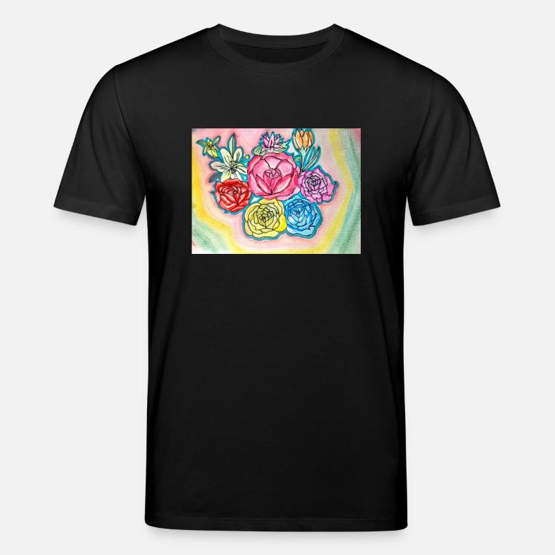 Flowers - Stanley/Stella Unisex Bio-T-Shirt CREATOR  - Schwarz