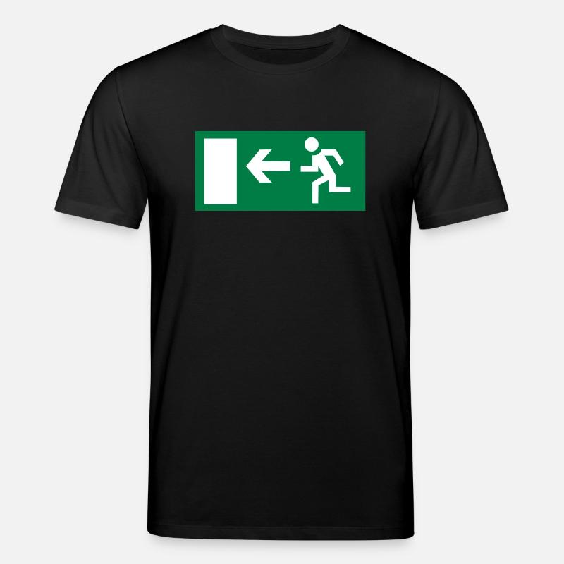 emergency exit - Stanley/Stella CREATOR Unisex Organic T-Shirt - black