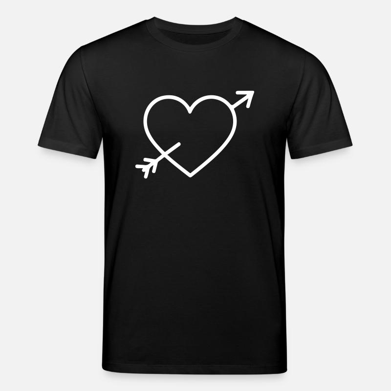 Symbole de coeur Flèche - T-shirt bio CREATOR Stanley/Stella Unisexe - noir