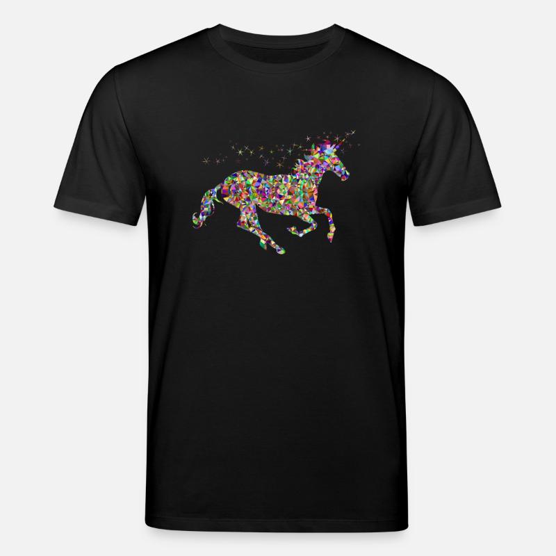 Regenbogen Einhorn Sparkles - Stanley/Stella Unisex Bio-T-Shirt CREATOR - Schwarz