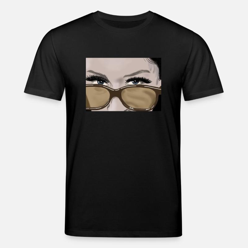 Über den Brillenrand - Stanley/Stella Unisex Bio-T-Shirt CREATOR  - Schwarz
