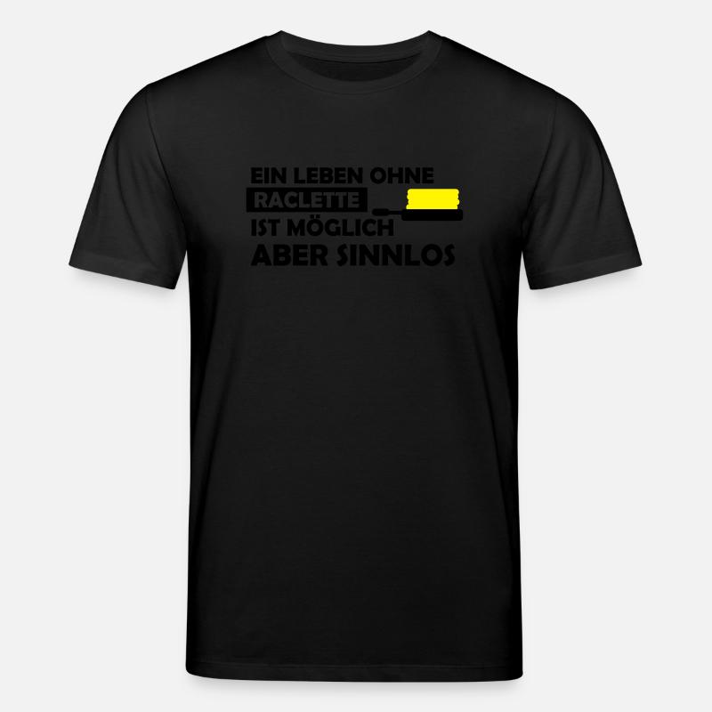 ein leben ohne raclette - Stanley/Stella Unisex Bio-T-Shirt CREATOR  - Schwarz