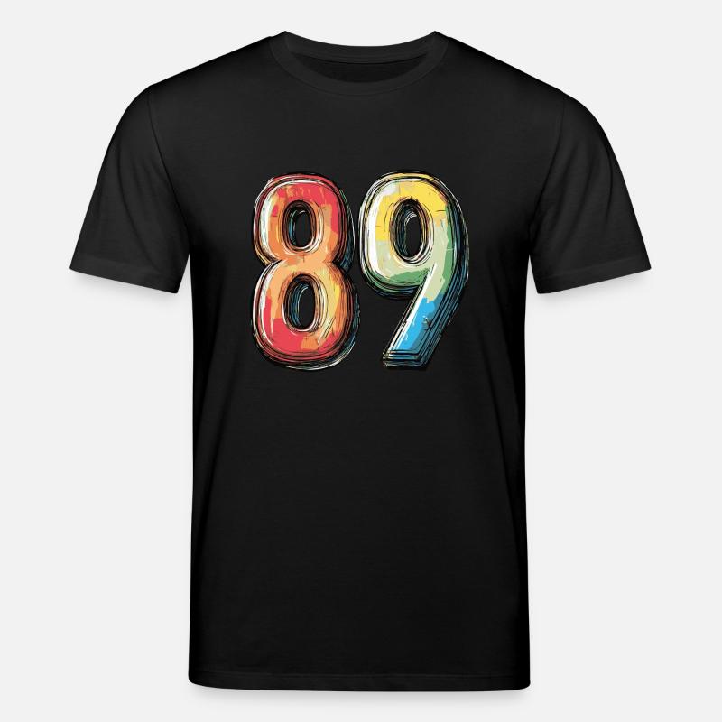 89 Zahl Comic - Stanley/Stella Unisex Bio-T-Shirt CREATOR  - Schwarz