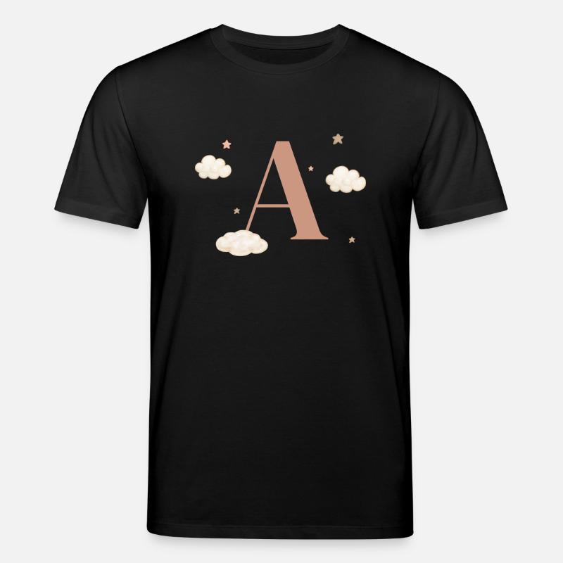 Buchstabe an Sternenwolken - Stanley/Stella Unisex Bio-T-Shirt CREATOR  - Schwarz