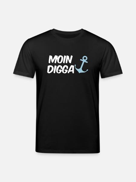 Moin Digga Hamburg - Stanley/Stella CREATOR Unisex Organic T-Shirt - black