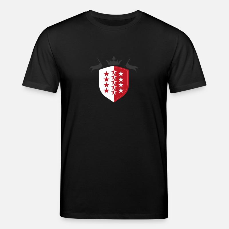 Drapeau Valais - Wallis - Stanley/Stella Unisex Bio-T-Shirt CREATOR  - Schwarz