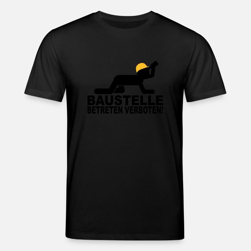 baustelle betreten verboten - Stanley/Stella Unisex Bio-T-Shirt CREATOR - Schwarz