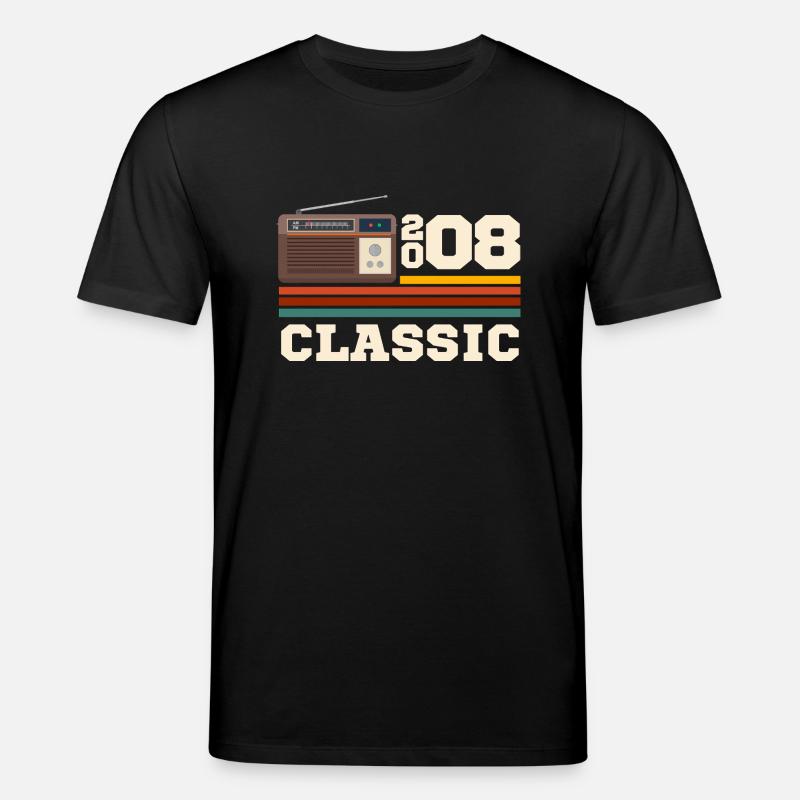 Anniversaire 2008 retro classic - T-shirt bio CREATOR Stanley/Stella Unisexe - noir