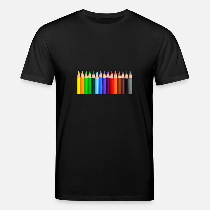 Bunte Stifte - Stanley/Stella Unisex Bio-T-Shirt CREATOR  - Schwarz