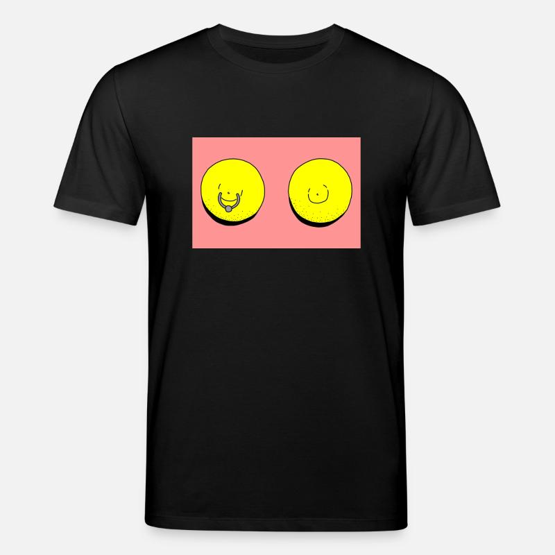 zitrone piercing rot - Stanley/Stella Unisex Bio-T-Shirt CREATOR  - Schwarz