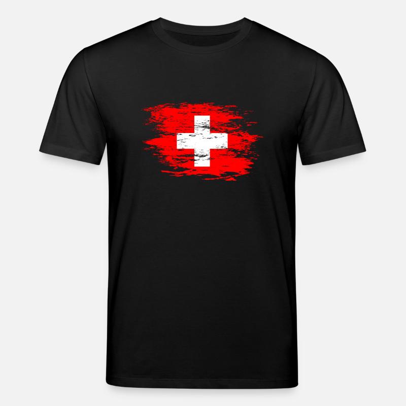 Drapeau suisse utilisé - T-shirt bio CREATOR Stanley/Stella Unisexe - noir