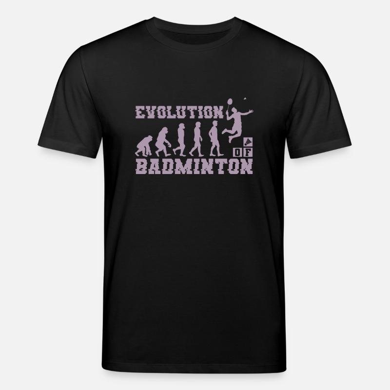 Badminton Evolution Silhouette - T-shirt bio CREATOR Stanley/Stella Unisexe - noir