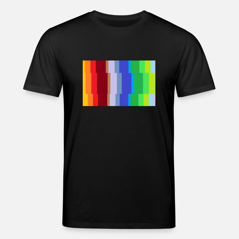 Bunte Struktur - Stanley/Stella Unisex Bio-T-Shirt CREATOR  - Schwarz