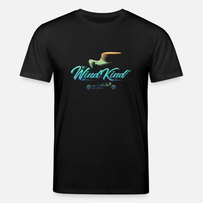 WindKind Möwe - Stanley/Stella Unisex Bio-T-Shirt CREATOR  - Schwarz