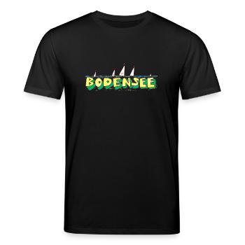 Bodensee Ferienglück - Stanley/Stella Unisex Bio-T-Shirt CREATOR  - Schwarz - Vorne - Alina (178cm) & Michal (187cm)