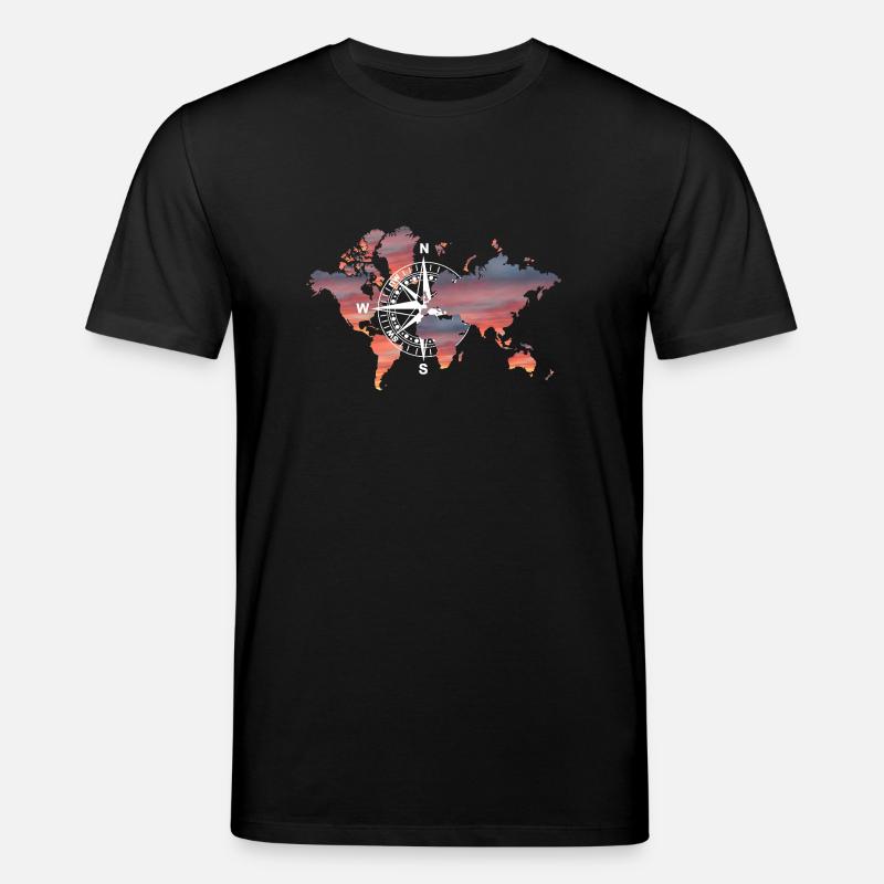 Welt Kompass - Stanley/Stella Unisex Bio-T-Shirt CREATOR  - Schwarz