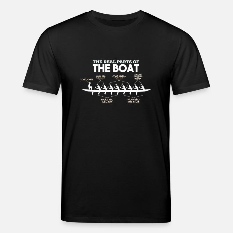 Parti di una barca - canottaggio canottaggio barca a remi canoa - Maglietta ecologica unisex CREATOR di Stanley/Stella - nero