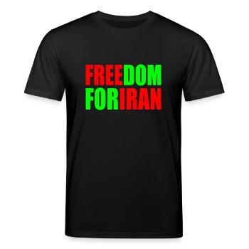 Freedom for iran - Stanley/Stella CREATOR Unisex Organic T-Shirt - black - Front - Alina (178cm) & Michal (187cm)
