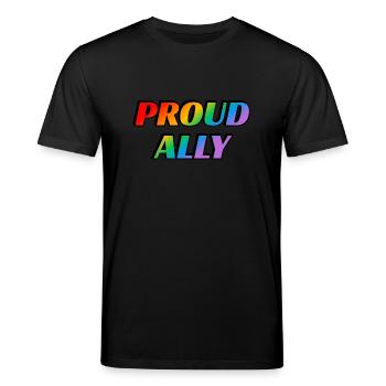 Stolzer Verbündeter - LGBT-Stolz - Stanley/Stella Unisex Bio-T-Shirt CREATOR  - Schwarz - Vorne - Alina (178cm) & Michal (187cm)